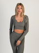 HARLOW HARLOW HOLLY RIBBED CARDIGAN - CHARCOAL - CLEARANCE - Boathouse
