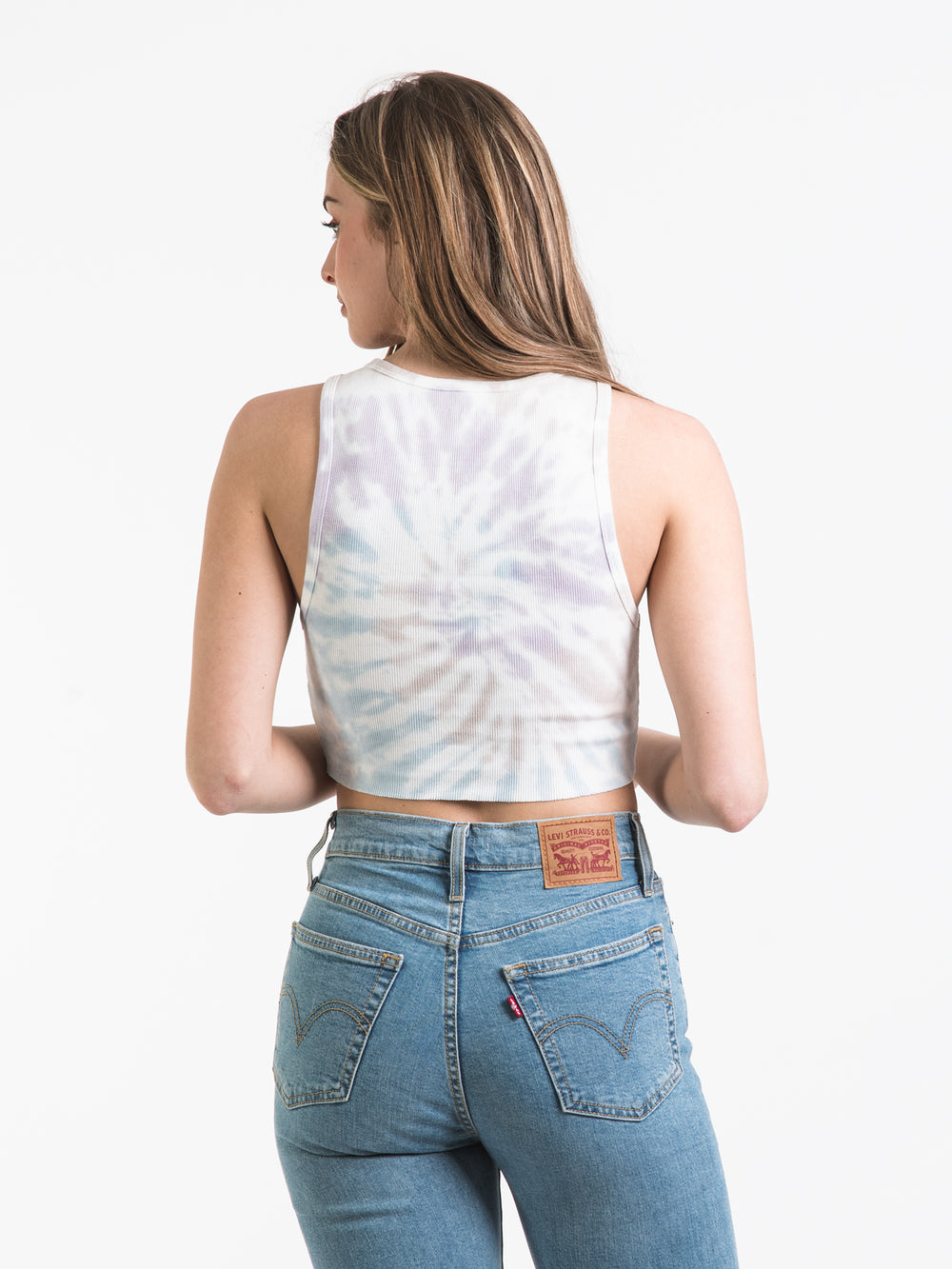 HARLOW HIGHNECK TIE DYE TANK - CLEARANCE