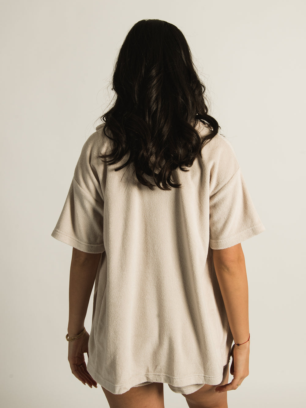 HARLOW TIA TERRY BUTTON UP - CLEARANCE