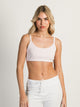 HARLOW HARLOW RIBBED OPEN BACK BRALETTE - BABY PINK - CLEARANCE - Boathouse
