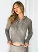 HARLOW HARLOW BROOKE CABLE KNIT SWEATER - HEATHER GREY - Boathouse