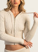 HARLOW HARLOW BROOKE CABLE KNIT SWEATER - OATMEAL - Boathouse