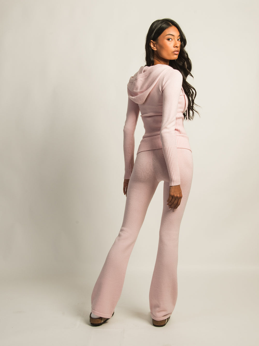 HARLOW BROOKE FLARE PANT - LIGHT PINK