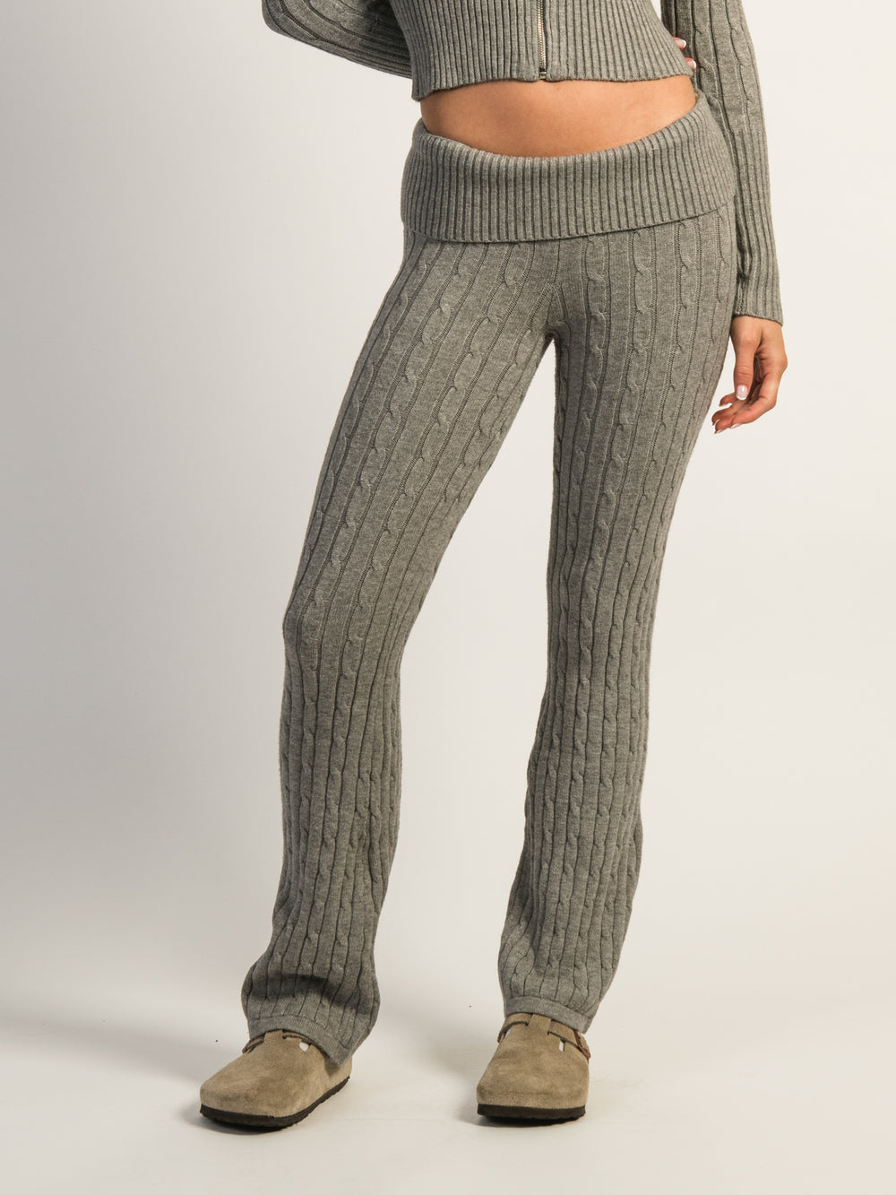 PANTALON ÉVASÉ HARLOW BROOKE -GRIS CHINÉ