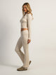 HARLOW HARLOW BROOKE CABLE KNIT FLARE PANT - OATMEAL - Boathouse