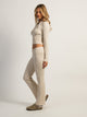 HARLOW HARLOW BROOKE CABLE KNIT FLARE PANT - OATMEAL - Boathouse