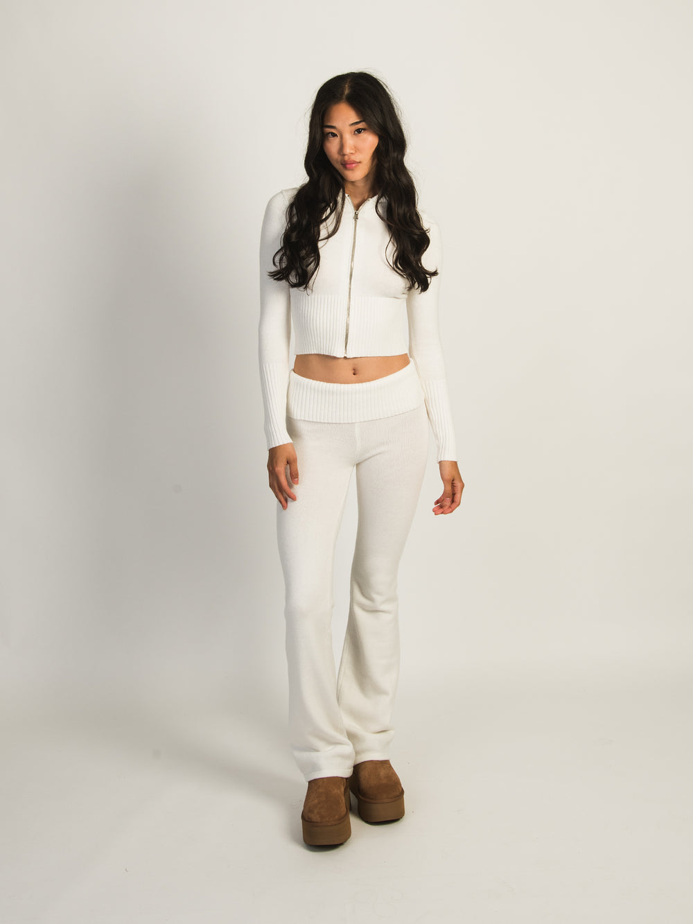 HARLOW BROOKE FLARE PANT - OFF WHITE