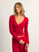 HARLOW HARLOW MALLORY HEART LONG SLEEVE - PORT - Boathouse