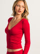 HARLOW HARLOW MALLORY HEART LONG SLEEVE - PORT - Boathouse