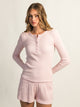 HARLOW HARLOW WINNIE WAFFLE HENLEY - LIGHT PINK - Boathouse