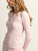 HARLOW HARLOW WINNIE WAFFLE HENLEY - LIGHT PINK - Boathouse