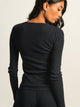 HARLOW HARLOW WINNIE WAFFLE HENLEY - NAVY - Boathouse