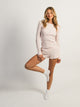 HARLOW HARLOW WAFFLE TEDDY CREWNECK LONG SLEEVE - BABY PINK - Boathouse
