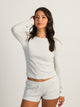 HARLOW HARLOW PAYTON POINTELLE LONG SLEEVE MELANGE - CLOUD - Boathouse