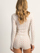 HARLOW HARLOW HOLLY LONG SLEEVE DITSY HENLEY - WHITE - Boathouse