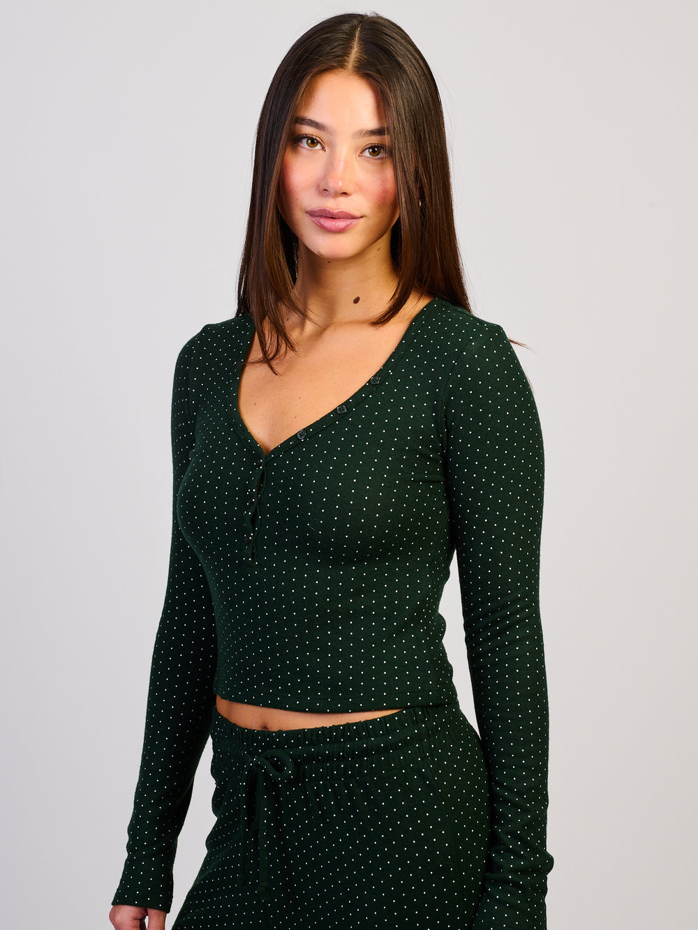 HARLOW HARLOW HOLLY HENLEY LONG SLEEVE - FOREST - Boathouse