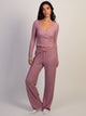 HARLOW HARLOW HOLLY HENLEY LONG SLEEVE - BURGUNDY - Boathouse