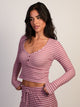 HARLOW HARLOW HOLLY HENLEY LONG SLEEVE - BURGUNDY - Boathouse