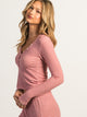 HARLOW HARLOW HOLLY LONG SLEEVE HENLEY - STRIPE - Boathouse