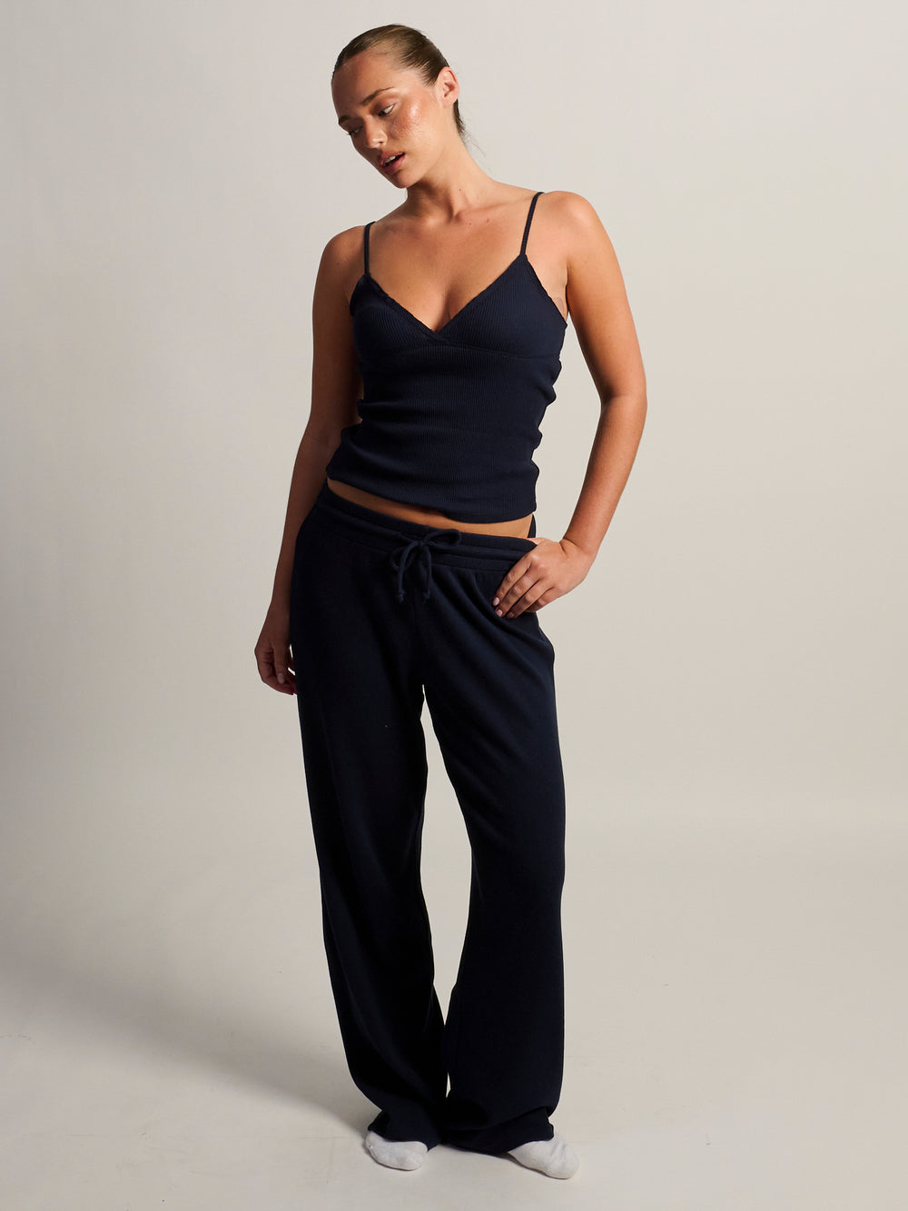 PANTALON DÉTENTE HARLOW WINNIE - BLEU MARINE