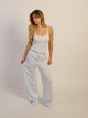 PANTALON HARLOW SUNNI JERSEY – RAYURE BLEUE