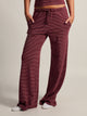 HARLOW HARLOW SUNNI STRIPE JERSEY PANT - BURGUNDY - Boathouse