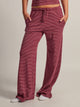 HARLOW HARLOW SUNNI STRIPE JERSEY PANT - BURGUNDY - Boathouse