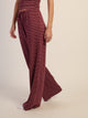 HARLOW SUNNI STRIPE JERSEY PANT - BURGUNDY
