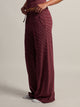 HARLOW SUNNI STRIPE JERSEY PANT - BURGUNDY