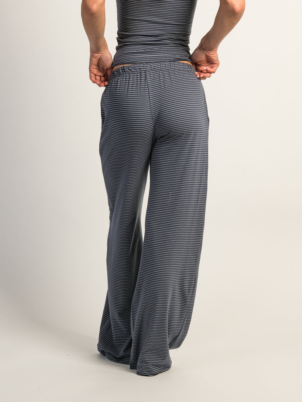 HARLOW SUNNI JERSEY STRIPED PANT - INDIGO