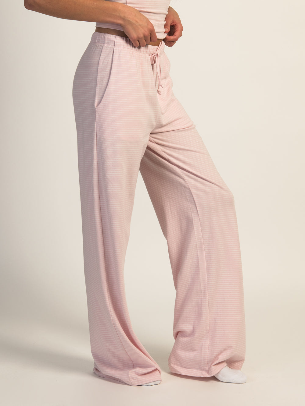 PANTALON À RAYURES HARLOW SUNNI – ROSE CLAIR
