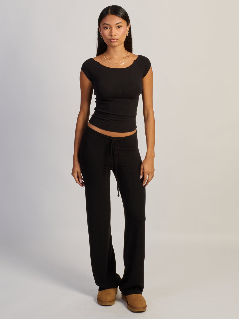HARLOW PENNY PANT - BLACK