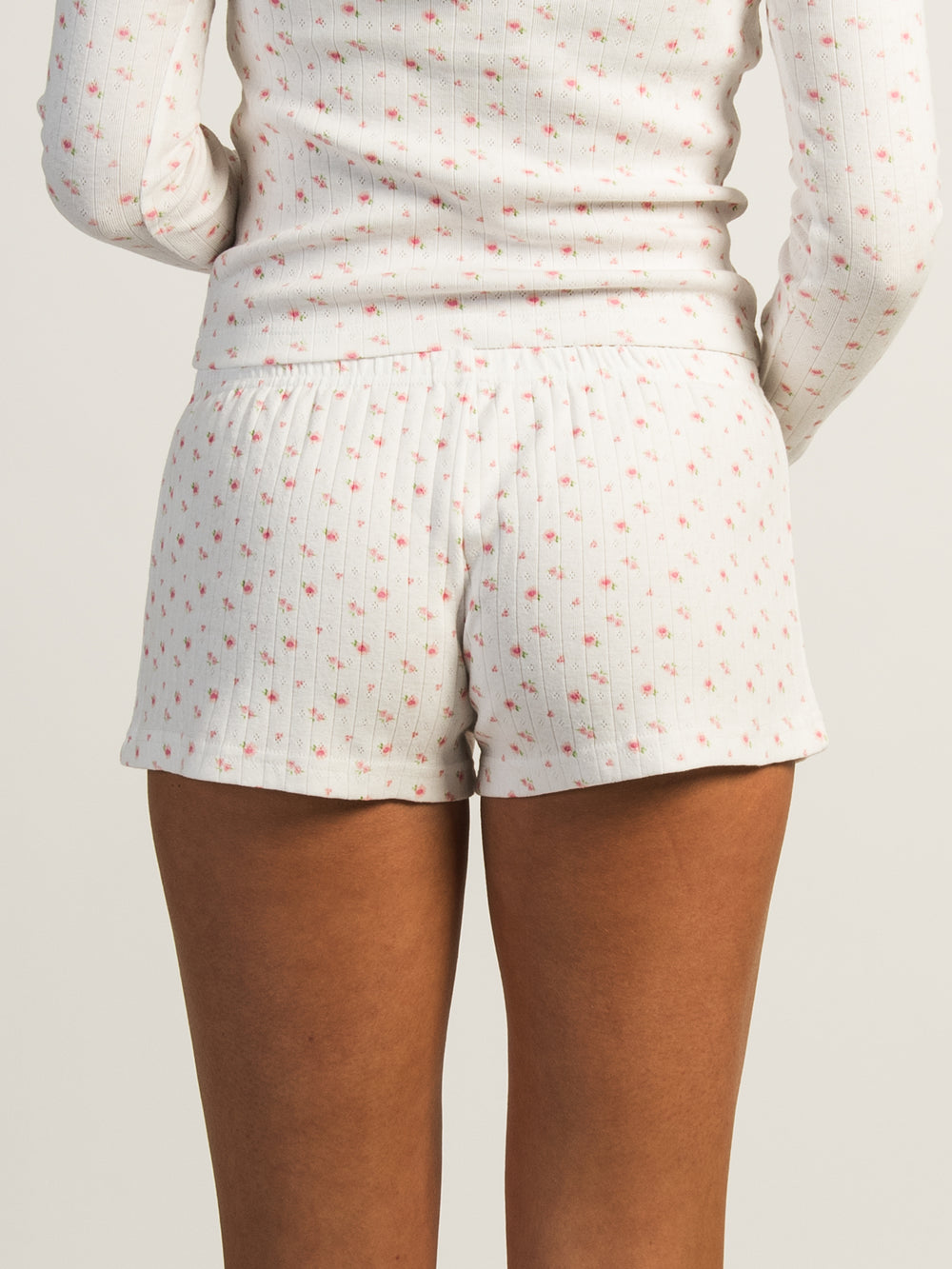 HARLOW MADELINE PRINT SHORT - WHITE/PINK