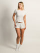 HARLOW HARLOW ALLIE WAFFLE SHORT - MELANGE - Boathouse