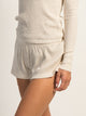 HARLOW HARLOW ALLIE WAFFLE MELANGE SHORT - OATMEAL - Boathouse
