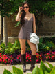 HARLOW HARLOW ALLIE WAFFLE SHORT - STRIPE - Boathouse