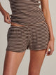 HARLOW HARLOW ALLIE WAFFLE SHORT - STRIPE - Boathouse
