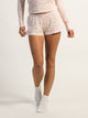 HARLOW HARLOW ALLIE WAFFLE TEDDY SHORT - BABY PINK - Boathouse