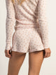 HARLOW HARLOW ALLIE WAFFLE TEDDY SHORT - BABY PINK - Boathouse