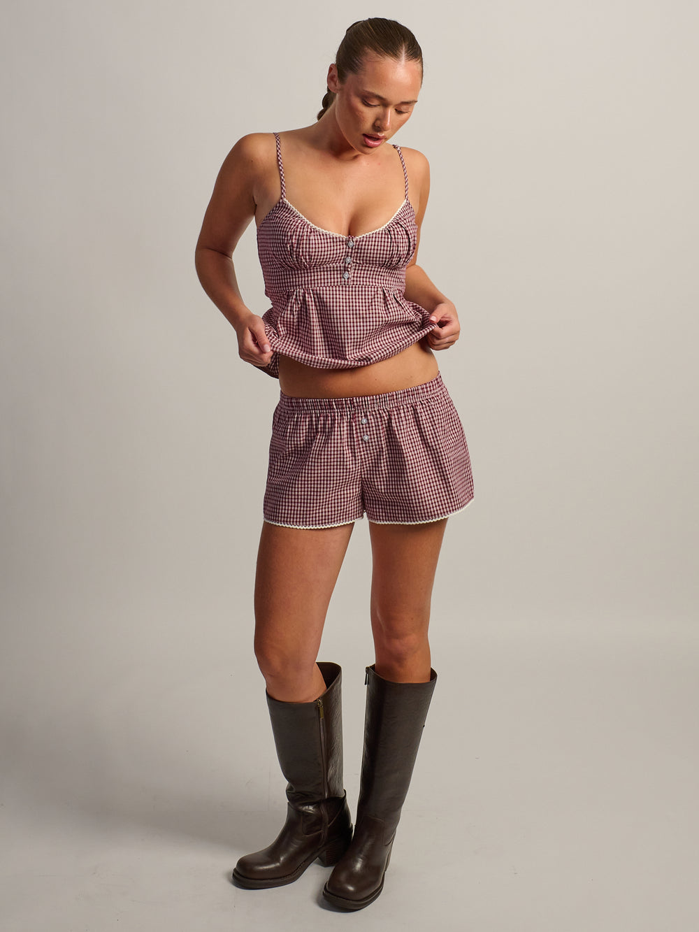 SHORT HARLOW POSIE - BORDEAUX