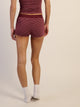 HARLOW BRIAR STRIPE SHORT - BURGUNDY