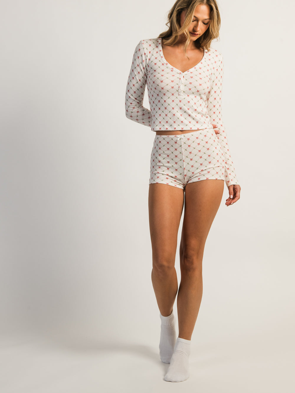 SHORT HARLOW HOLLY DITSY- BLANC