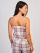 HARLOW PLAID TANK TOP - PINK