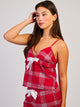 HARLOW PLAID TANK TOP - RED/WHITE