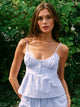HARLOW HARLOW POSIE TOP - PINSTRIPE - Boathouse