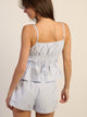 HARLOW HARLOW POSIE TOP - PINSTRIPE - Boathouse