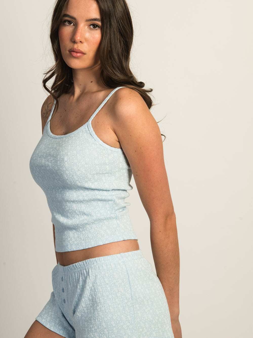 HARLOW PAYTON - DÉBARDEUR IMPRIMÉ POINTELLE - BLEU