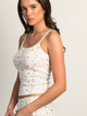 HARLOW HARLOW PAYTON POINTELLE PRINT TANK TOP - WHITE - Boathouse