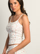 HARLOW HARLOW PAYTON POINTELLE PRINT TANK TOP - WHITE - Boathouse