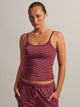 HARLOW HARLOW BRIAR STRIPE TANK TOP - BURGUNDY - Boathouse